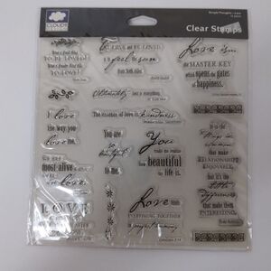 Simple Thoughts 16 Piece LOVE Clear Stamp Set by Cloud 9 Design Paper Crafts